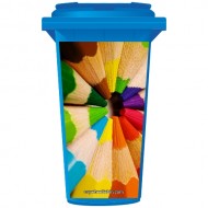 Colouring Pencils Wheelie Bin Sticker Panel